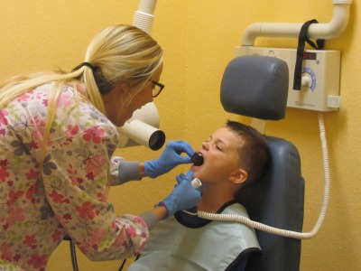 Exam room for Pediatric dentists Dr. Harry Bopp and Dr. Jordan Tarver